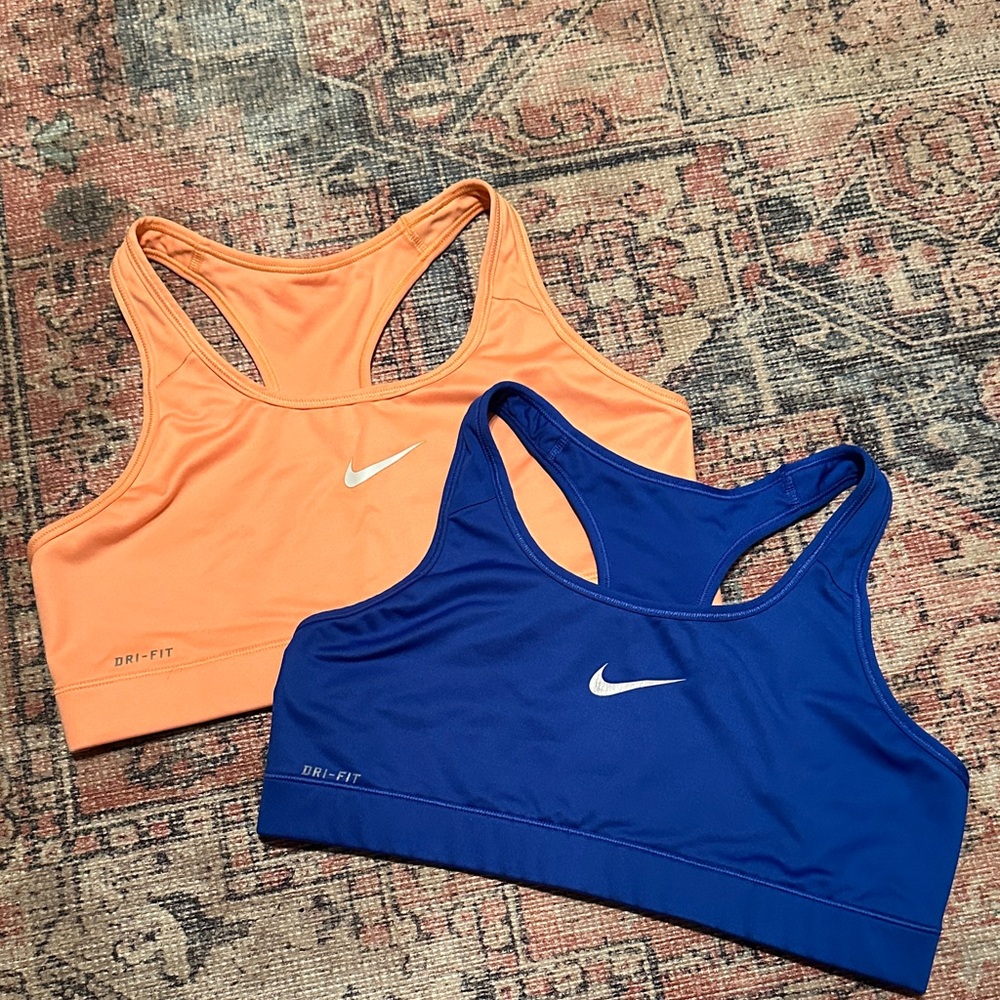 Nike Women's Sports Bra Set - Vibrant Blue and Orange